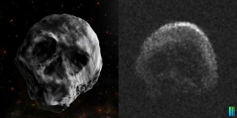 Asteroide en forma de Cráneo